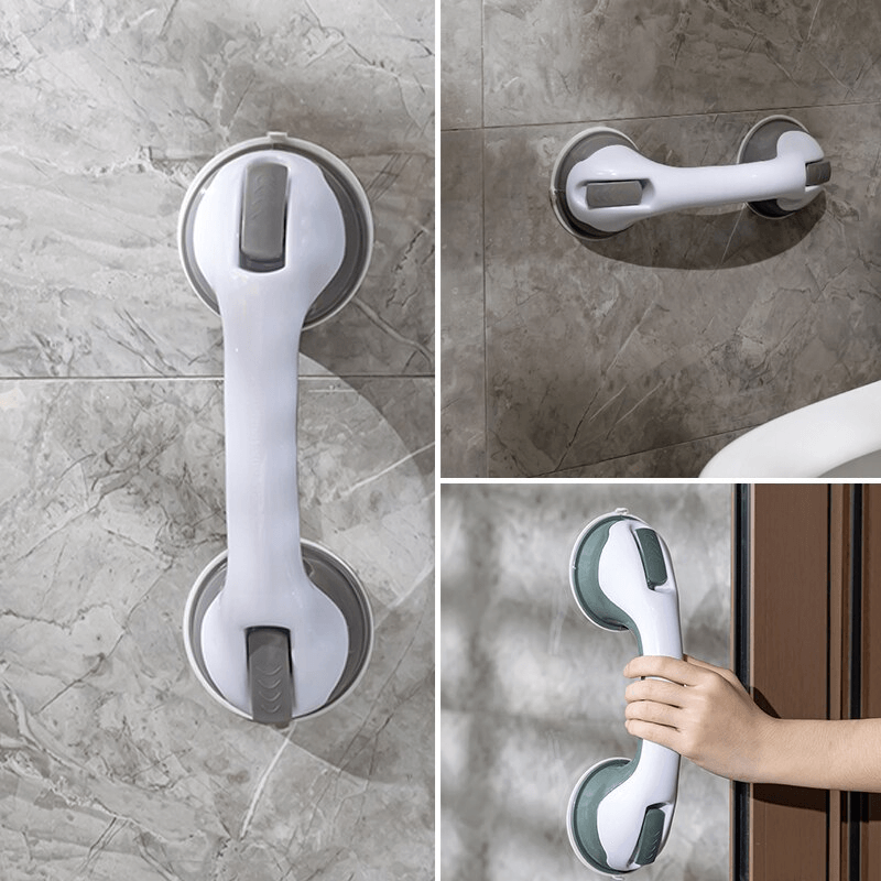 Poignée de maintien à ventouses pour salle de bain