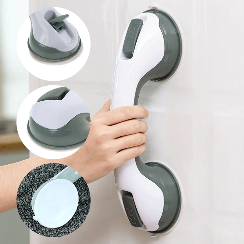 Poignée de maintien à ventouses pour salle de bain