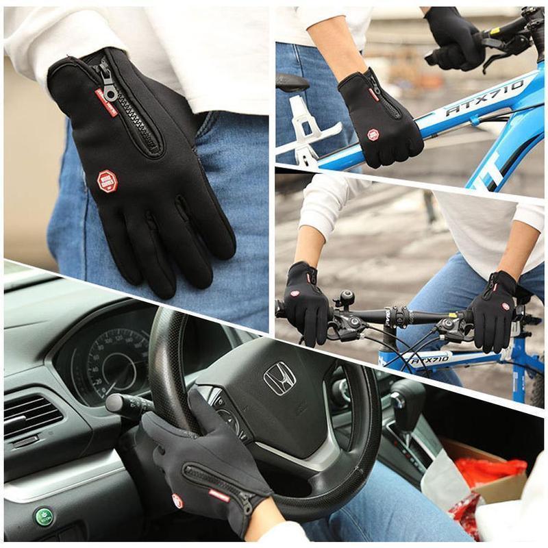 Gants d’hiver doublés polaire compatibles écrans tactiles