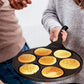 Poêle à 7 pancakes à motifs souriants et revêtement antiadhésif