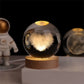 Lampe boule décorative à motif cosmique et LED chaude