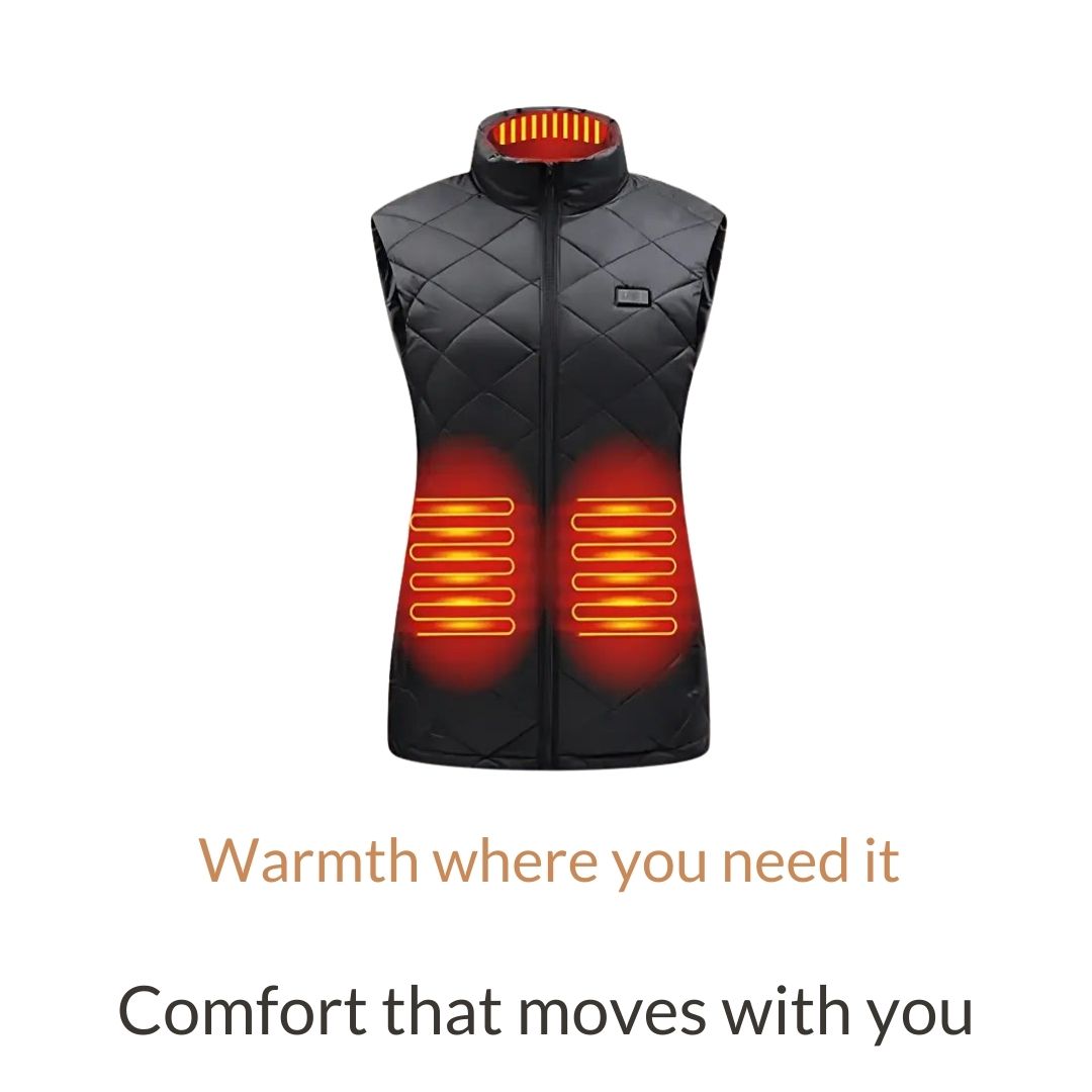 Gilet chauffant pour femme à 9 zones, alimentation USB