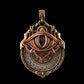 Collier pour homme avec pendentif œil en alliage métallique