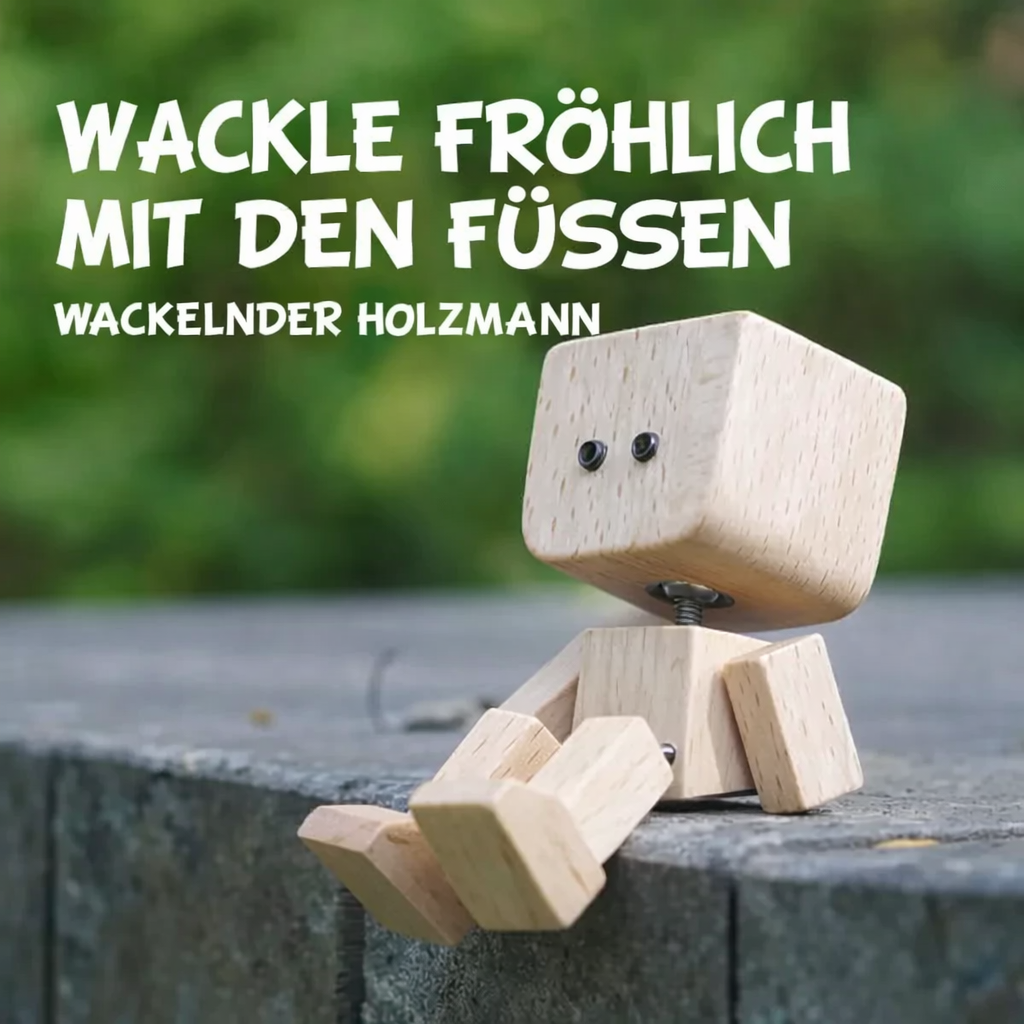 Figurine en bois basculante à visages interchangeables