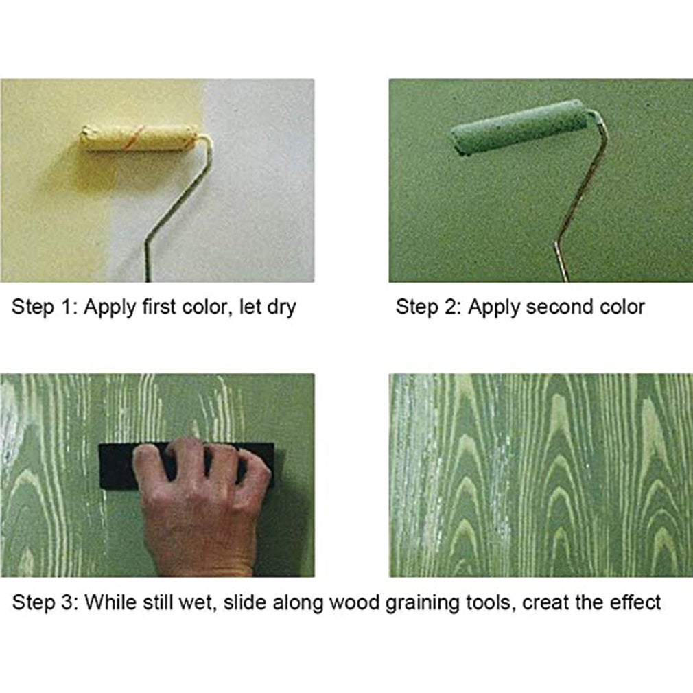 Rouleau effet bois pour peinture (set de 2)