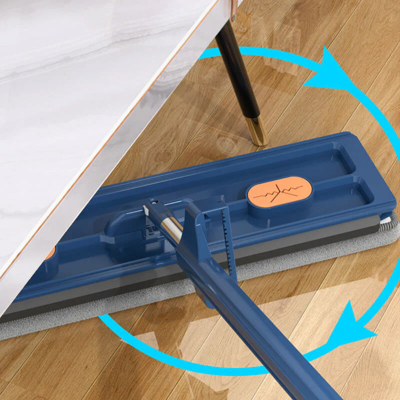 Balai à essorage intégré avec lingettes microfibres