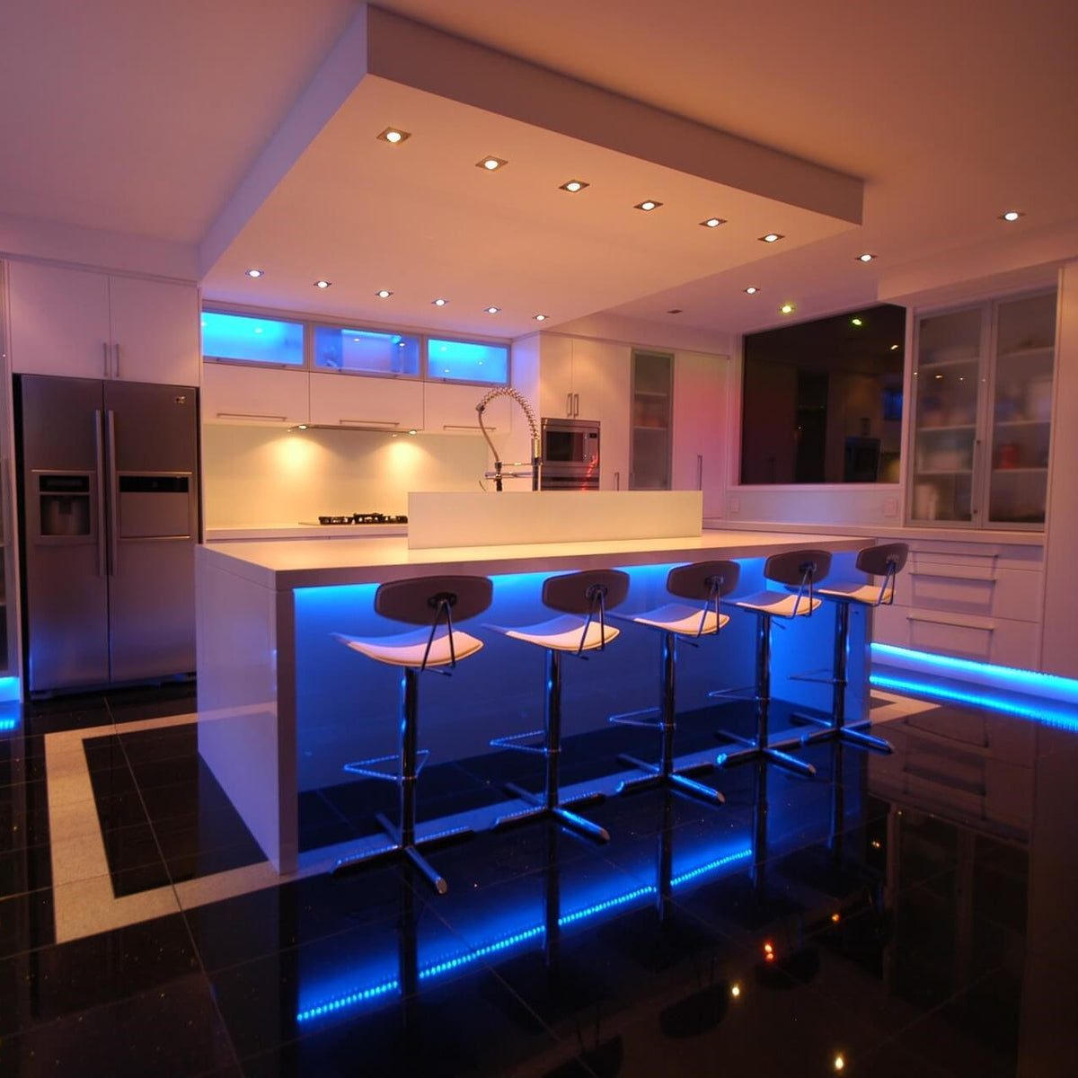 Ruban LED multicolore de 5 m avec télécommande, 12 V