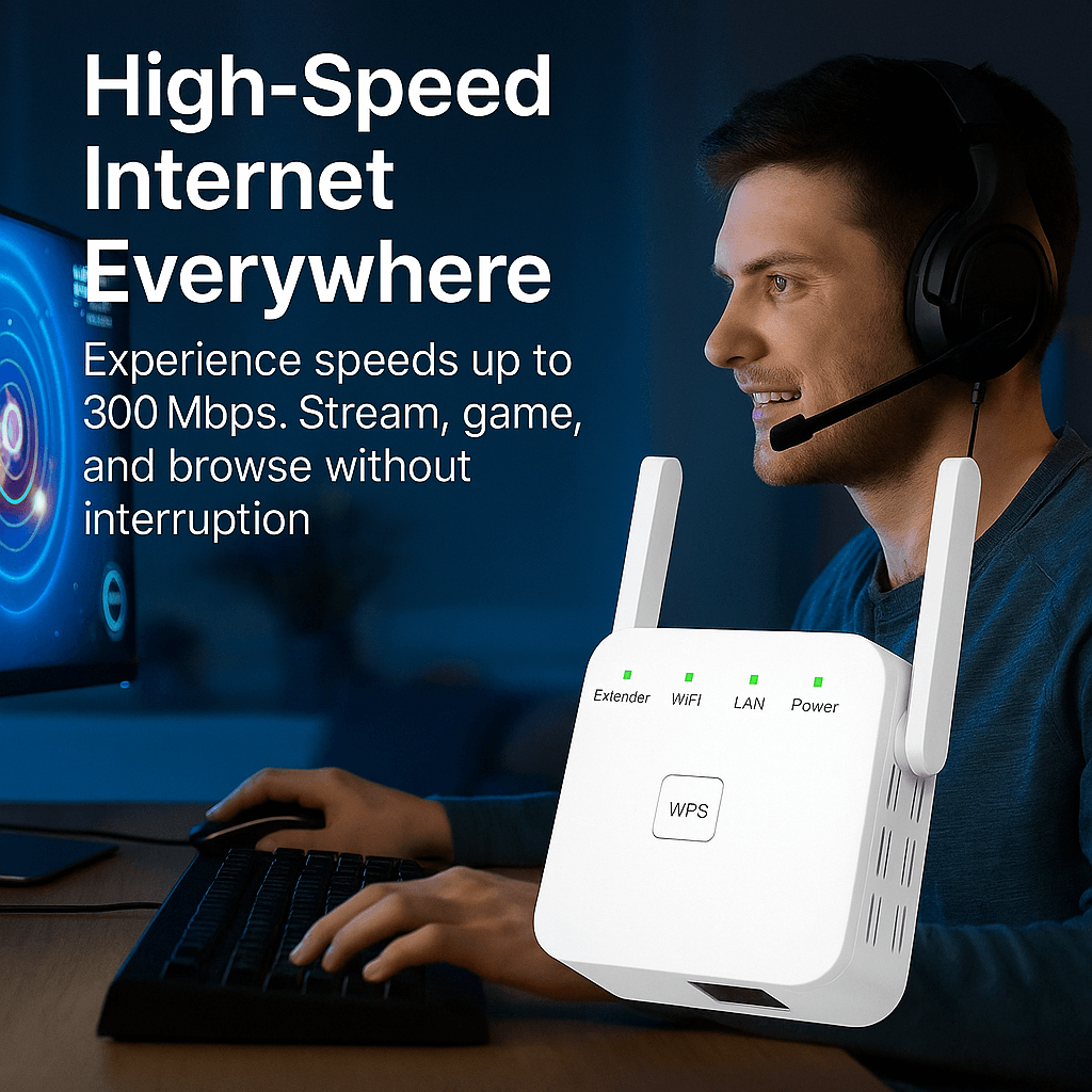 Répéteur Wi-Fi double bande avec configuration WPS