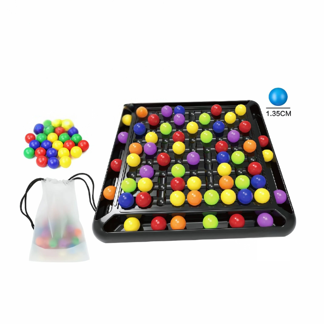 Jeu de perles arc-en-ciel avec pochette