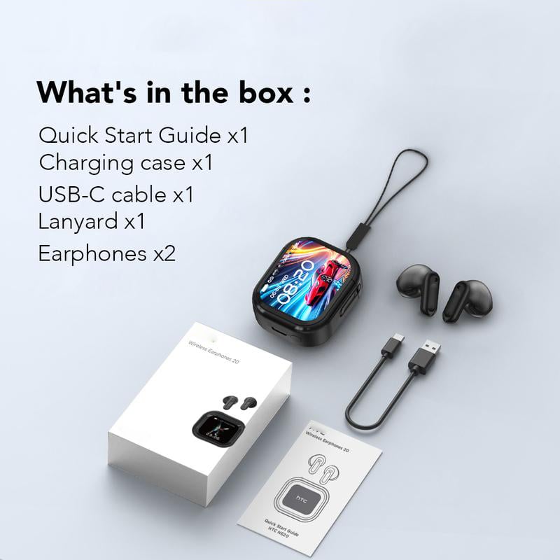 Écouteurs intra-auriculaires Bluetooth 5.4 avec boîtier LED