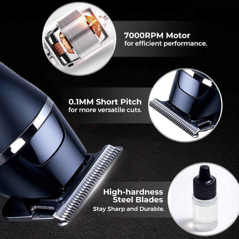 Tondeuse cheveux et barbe rechargeable USB avec écran LED