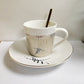 Tasse en porcelaine 180 ml avec soucoupe et cuillère