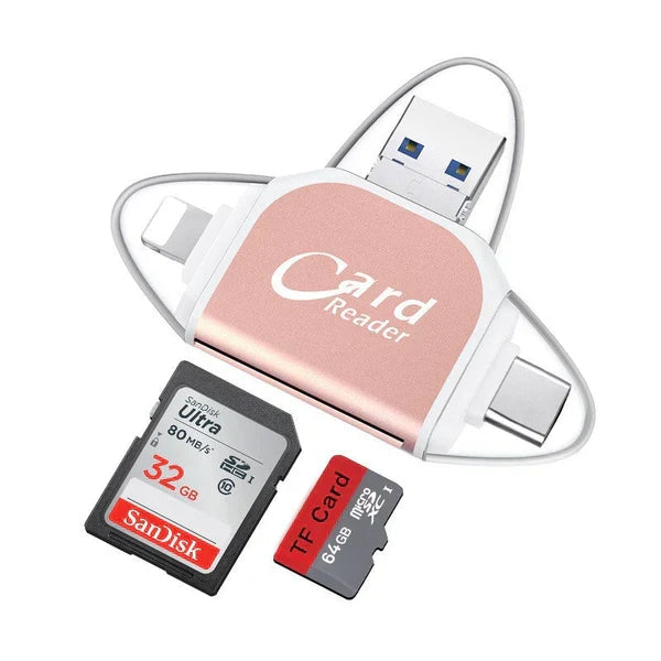 Lecteur de cartes SD et microSD à connecteurs multiples