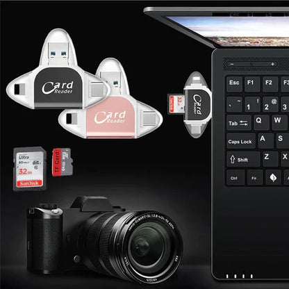 Lecteur de cartes SD et microSD à connecteurs multiples