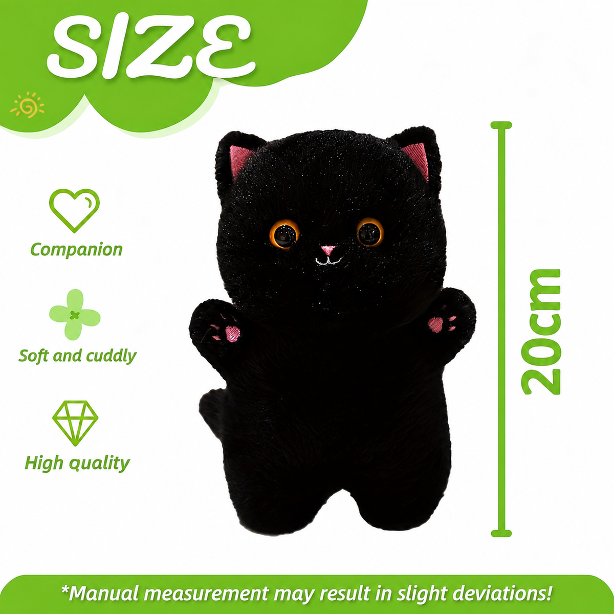 Peluche chat souple – 7 modèles