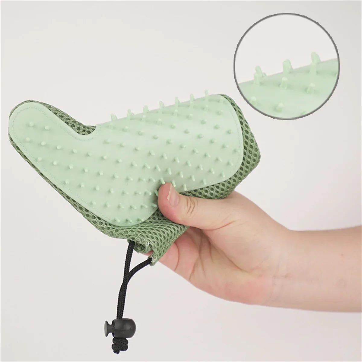 Gant de toilettage pour chat à picots en silicone, main gauche ou droite