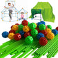 Kit de construction de cabanes avec tiges et boules