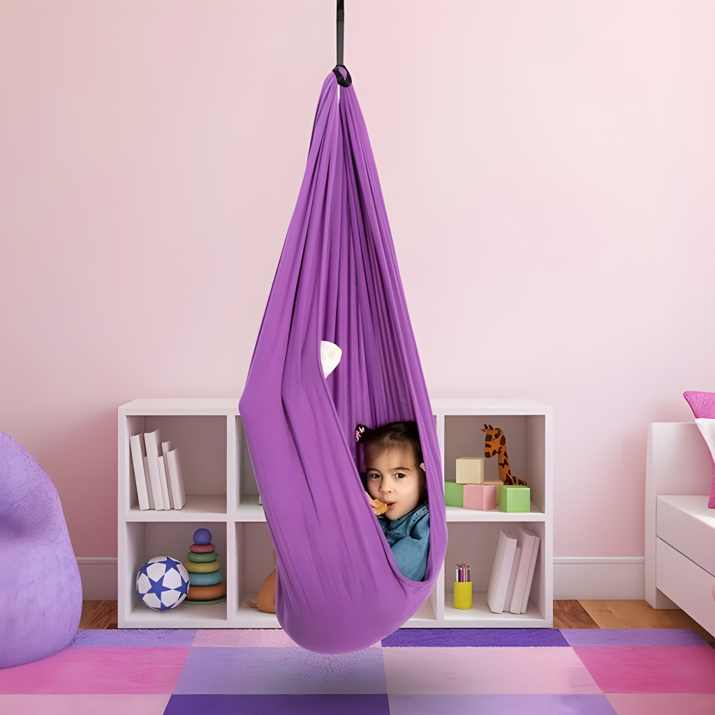 Hamac suspendu pour enfant en polyester extensible