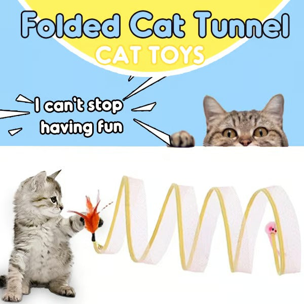 Tunnel pliant pour chat en filet, 50 × 20 cm
