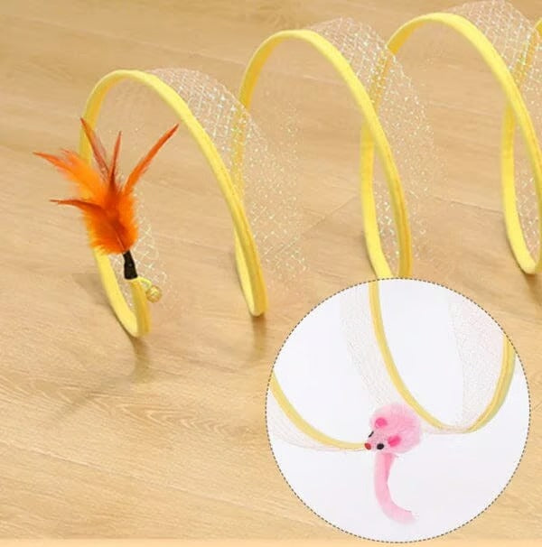 Tunnel pliant pour chat en filet, 50 × 20 cm