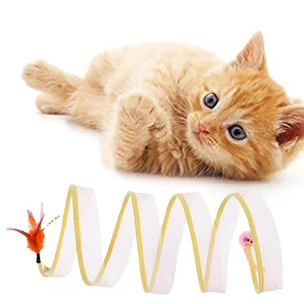 Tunnel pliant pour chat en filet, 50 × 20 cm