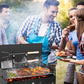 Barbecue pliable en acier avec poignée de transport