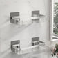 Étagère de salle de bain adhésive en inox et ABS