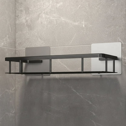 Étagère de salle de bain adhésive en inox et ABS