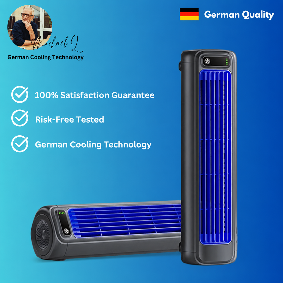 Rafraîchisseur d’air portable rechargeable à 3 modes