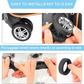 Protections de roues de valise en silicone – lot de 8