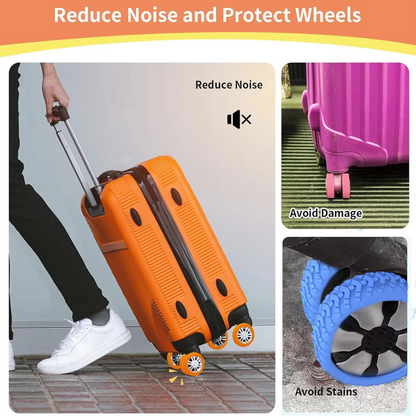 Protections de roues de valise en silicone – lot de 8