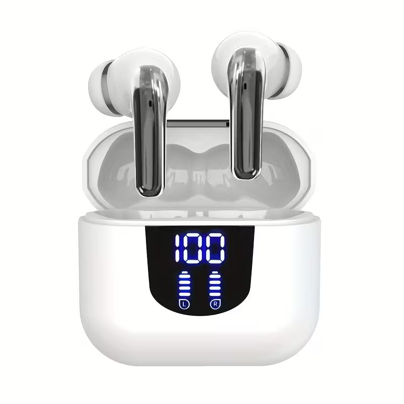 Écouteurs sans fil avec affichage de batterie et recharge USB-C