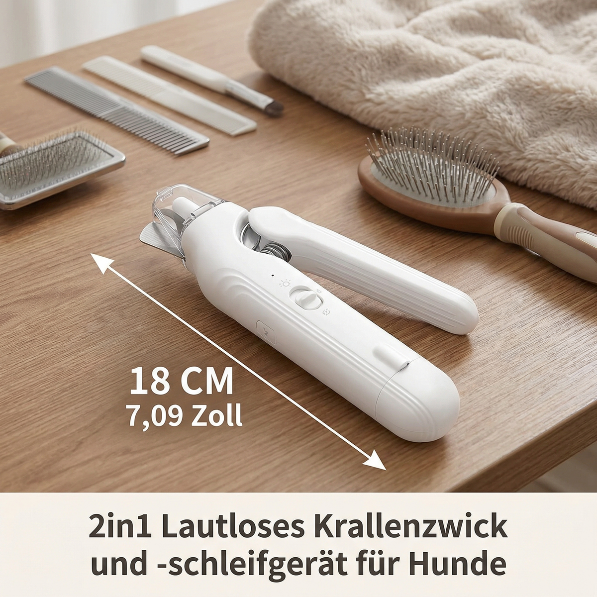 Coupe-griffes et lime électrique 2 en 1 pour animaux, rechargeable USB