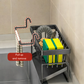Rangement d’évier en acier inoxydable avec porte-serviette
