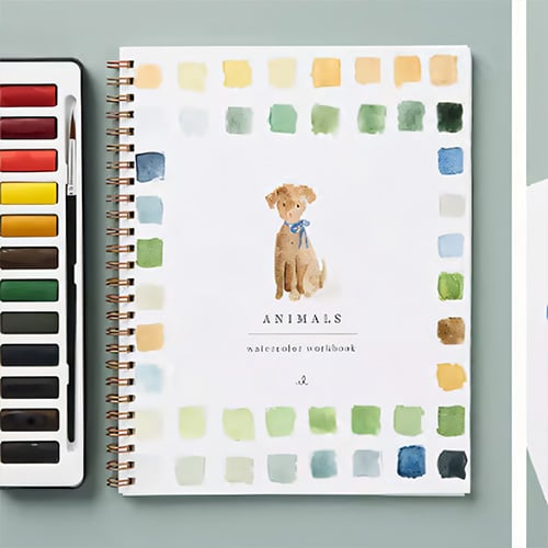 Cahier d’aquarelle pour débutants – Livre d’activités de peinture pas à pas – image 8