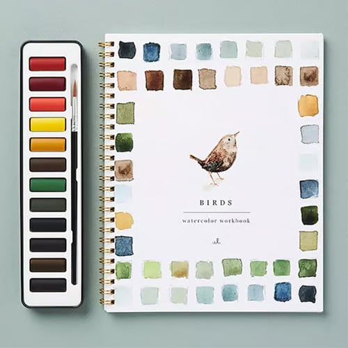 Cahier d’aquarelle pour débutants – Livre d’activités de peinture pas à pas – image 1