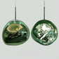 Suspension en verre ambré effet miroir – 15 cm – image 19
