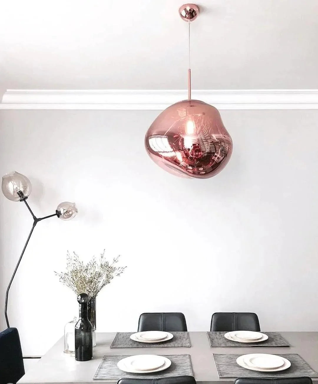 Suspension en verre ambré effet miroir – 15 cm – image 34