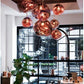 Suspension en verre ambré effet miroir – 15 cm – image 36