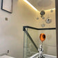 Suspension en verre ambré effet miroir – 15 cm – image 39