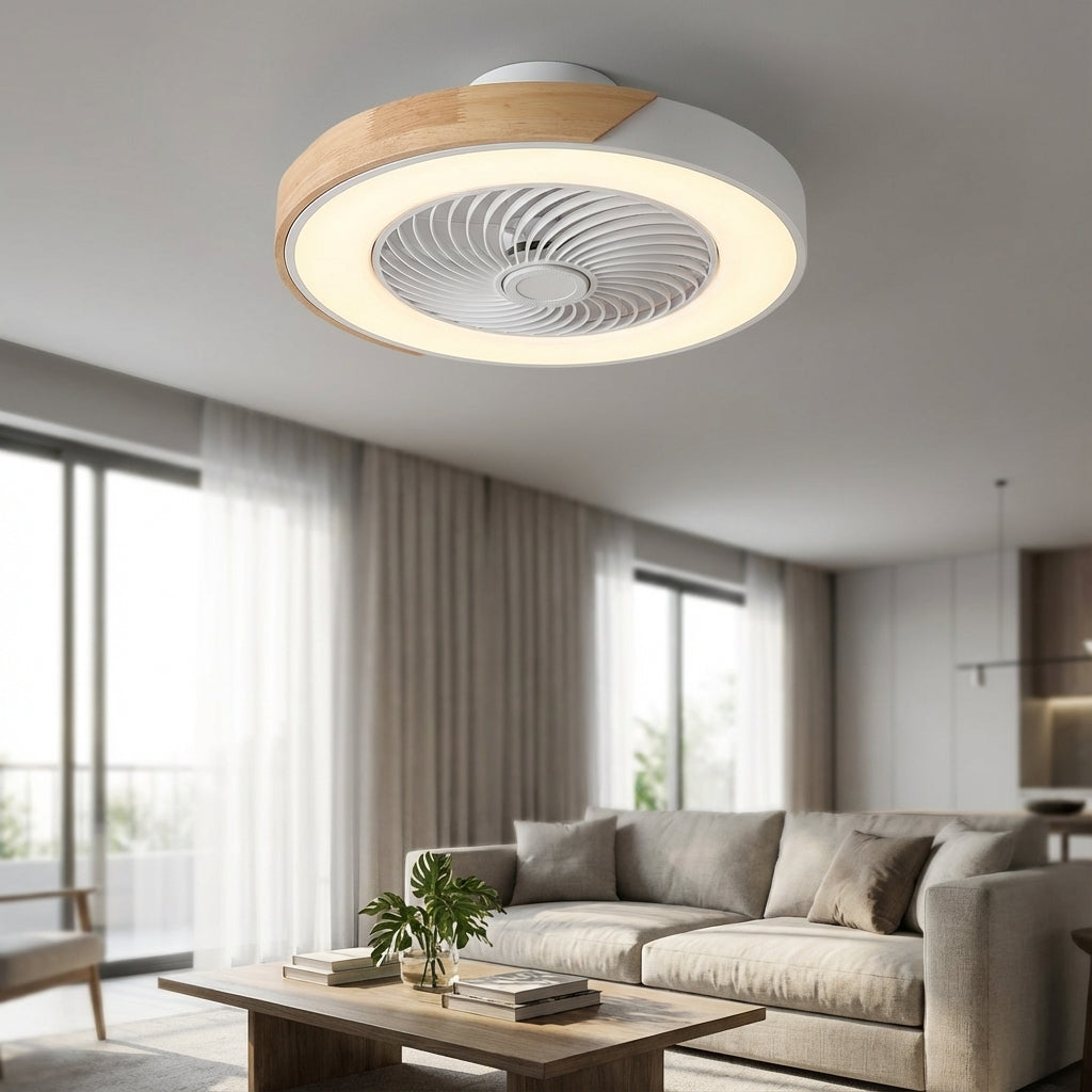 Ventilateur de plafond LED 56 cm avec télécommande 110–120 V