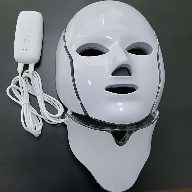 Masque LED pour visage et cou à 7 couleurs