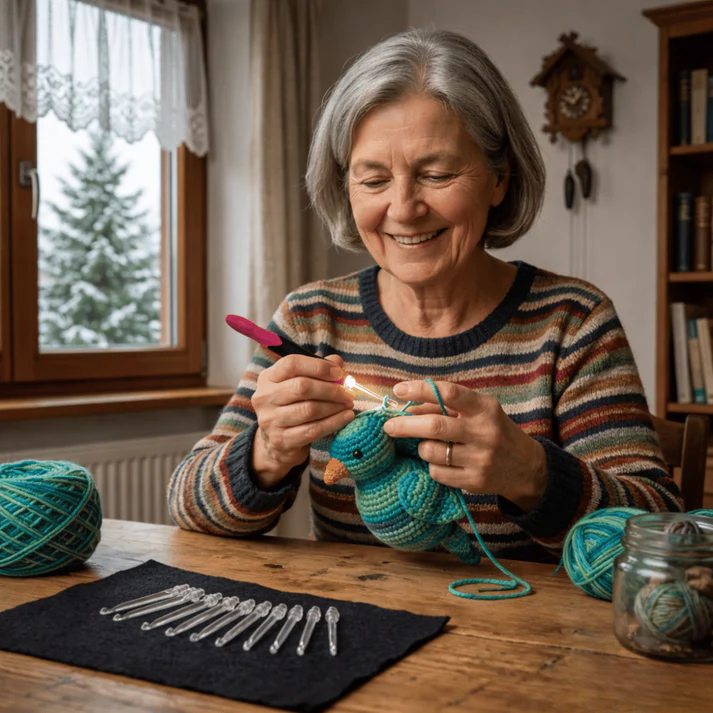 Ensemble de crochets lumineux à têtes interchangeables rechargeable USB
