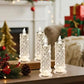 Bougies LED à aspect cristal, lumière blanc chaud, lot de 4