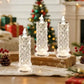 Bougies LED à aspect cristal, lumière blanc chaud, lot de 4