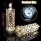 Bougies LED à aspect cristal, lumière blanc chaud, lot de 4
