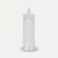 Bougies LED à aspect cristal, lumière blanc chaud, lot de 4