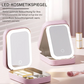 Boîte à maquillage avec miroir LED rechargeable à 3 éclairages