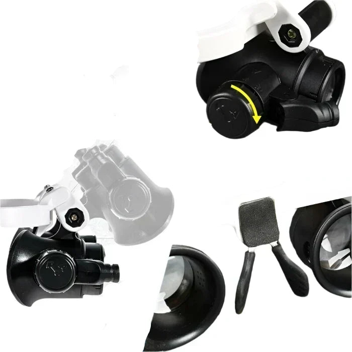 Lunettes loupes avec éclairage LED et 3 lentilles
