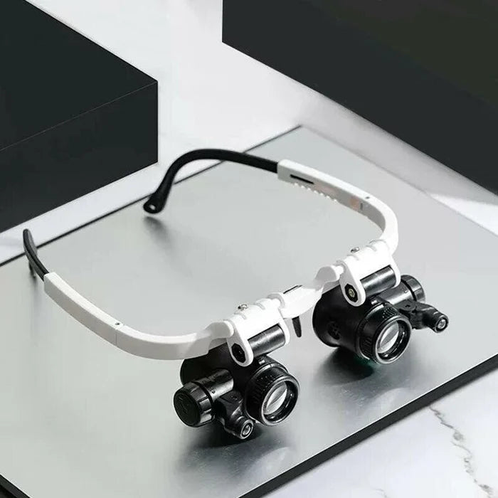Lunettes loupes avec éclairage LED et 3 lentilles
